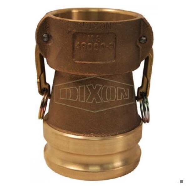 Type DA Cam and Groove Reducing Coupler, 3 x 4 in Nominal, Coupler x Adapter End Style, Brass, Domes